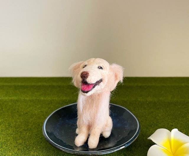 羊毛フェルト ゴールデンレトリバー 犬 】 ドールハウス ミニチュア 1
