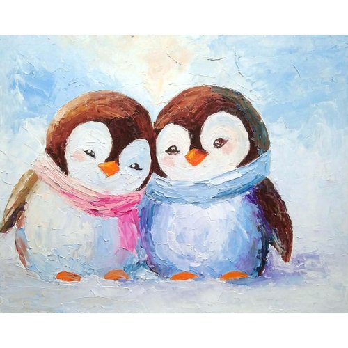 砂絵 ペンギン 絵画 アート作品 砂絵 ペンギン 絵画 アート作品 水彩画