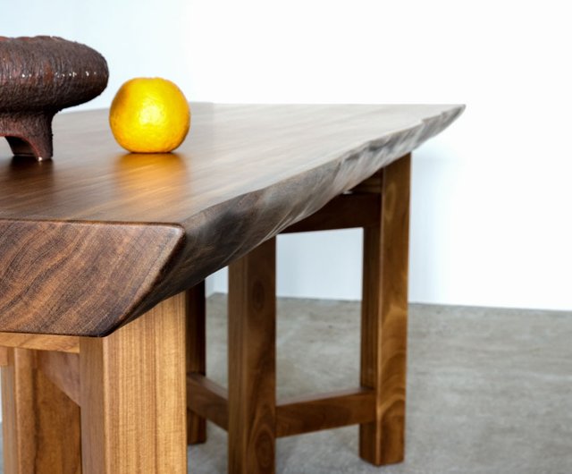 台湾 木製アイランド家具|| アフリカチークの木|| ナチュラルエッジ 六