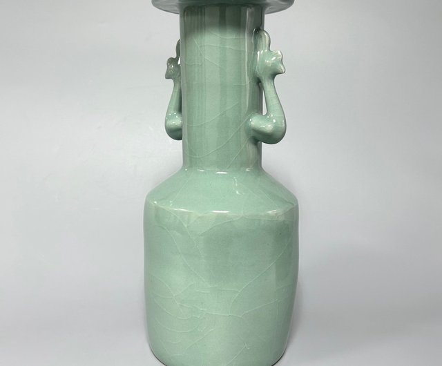 送料無料】台湾 南宋龍泉窯青磁鳳耳花瓶 コレクター - Pinkoi