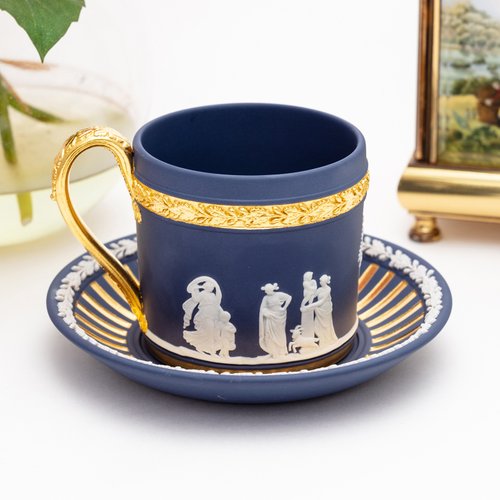 ウェッジウッド ミニチュア ティーセット コーヒーセット 黒壺