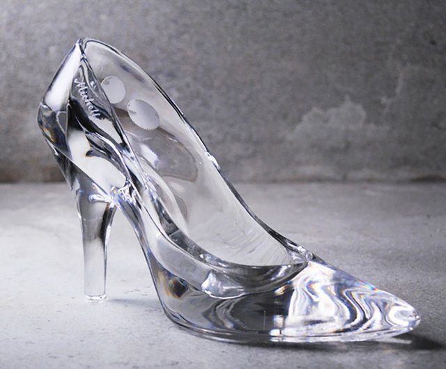 台湾 19cm【グレーのガラスの靴】プロポーズ用シンデレラのガラスの靴