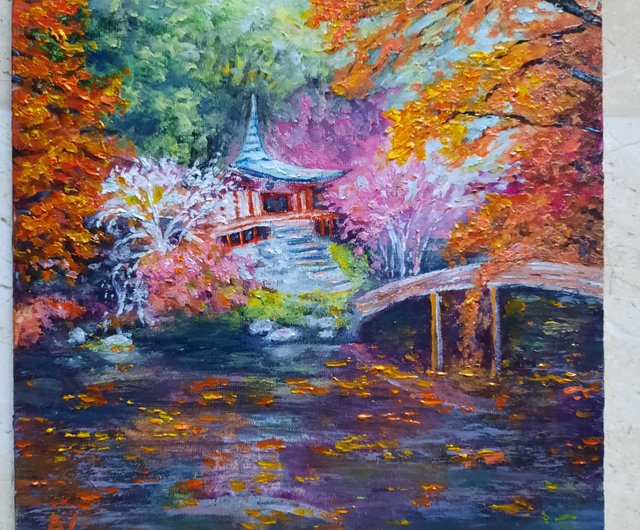 美しい秋の風景画 油彩 6号 美しい秋の風景画 油彩6号