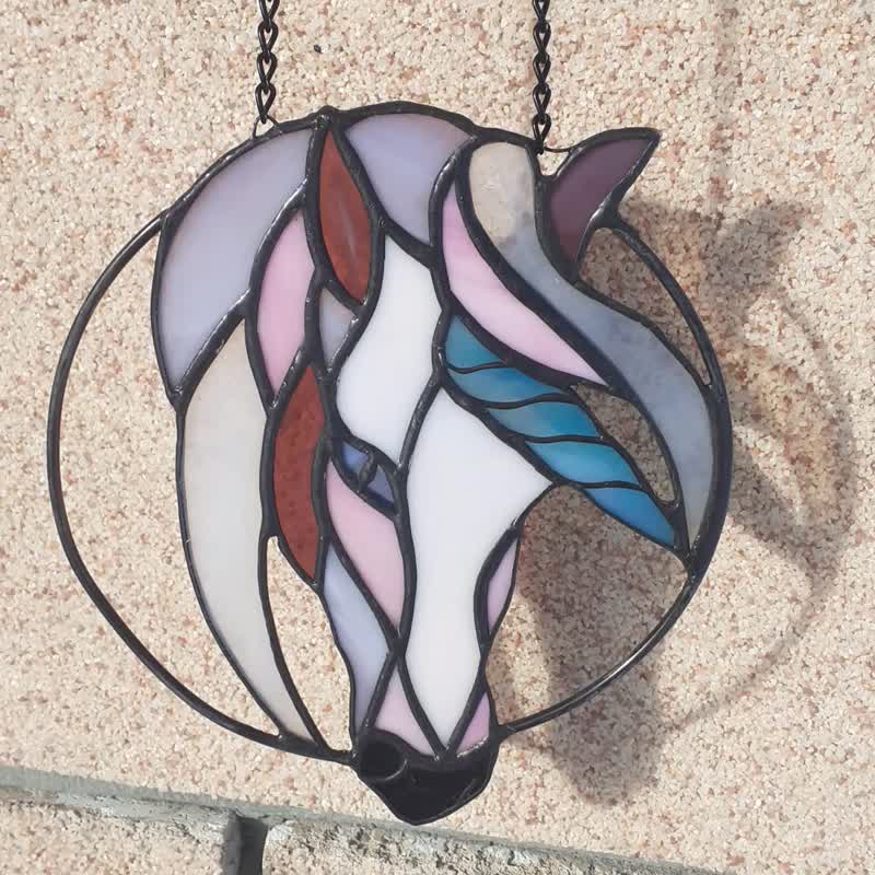 ステンドグラス Woodlands Unicorn ユニコーン グラスマスターズ