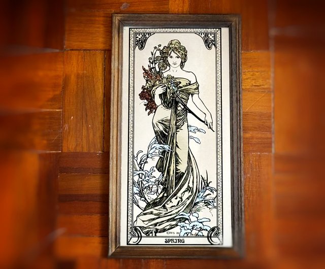 Alphonse Mucha 四季 -春-lithograph アルフォンス・ミュシャ Alphonse