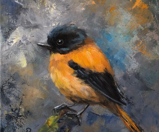 油絵 ロンロンロン ドライブする鳥 油絵 ロンロンロン ドライブする鳥