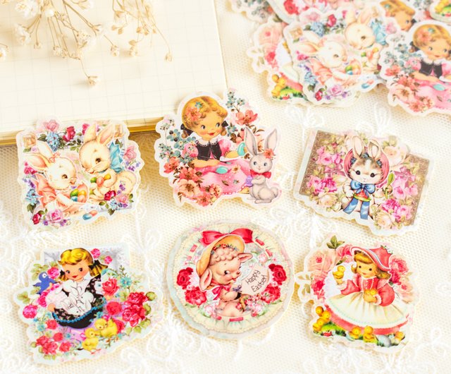 ラスト！レトロアニマル大好きフレークシール58枚 いろいろセット