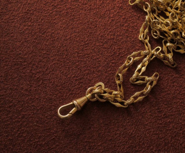 フランスアンティーク金バリ立体感あるチェーン②