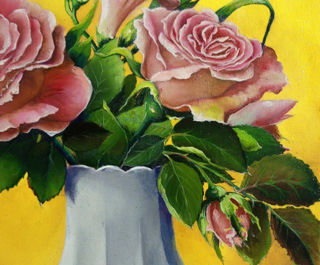 キャンバス油絵よっこHeroic Roses英雄的なバラ大きめキャンバス