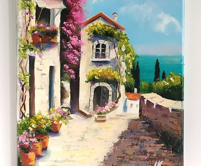 イタリア現代アートFirenze 風景画 油絵 (リド ベッタリーニ) イタリア