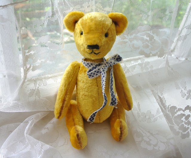 アーティストベア ぬいぐるみ OOAK テディ 海外作家様 イエロー