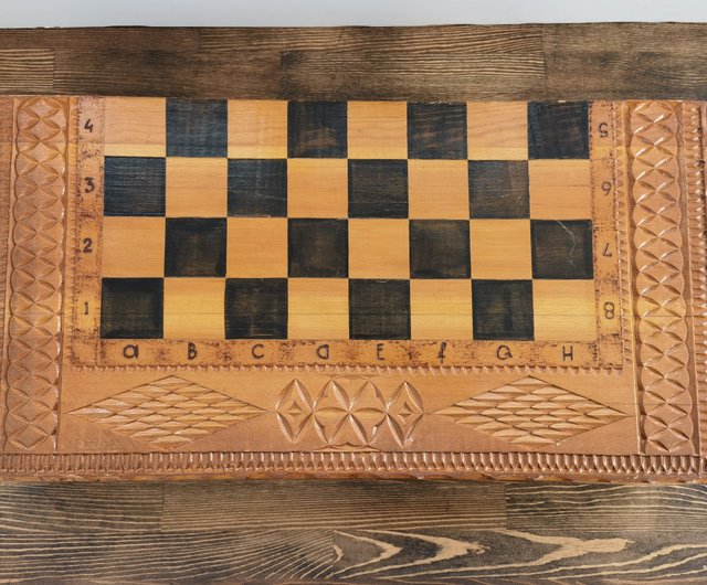 ロシア ハンドメイド ヴィンテージ ソ連 ソビエト ロシア 木製 チェス