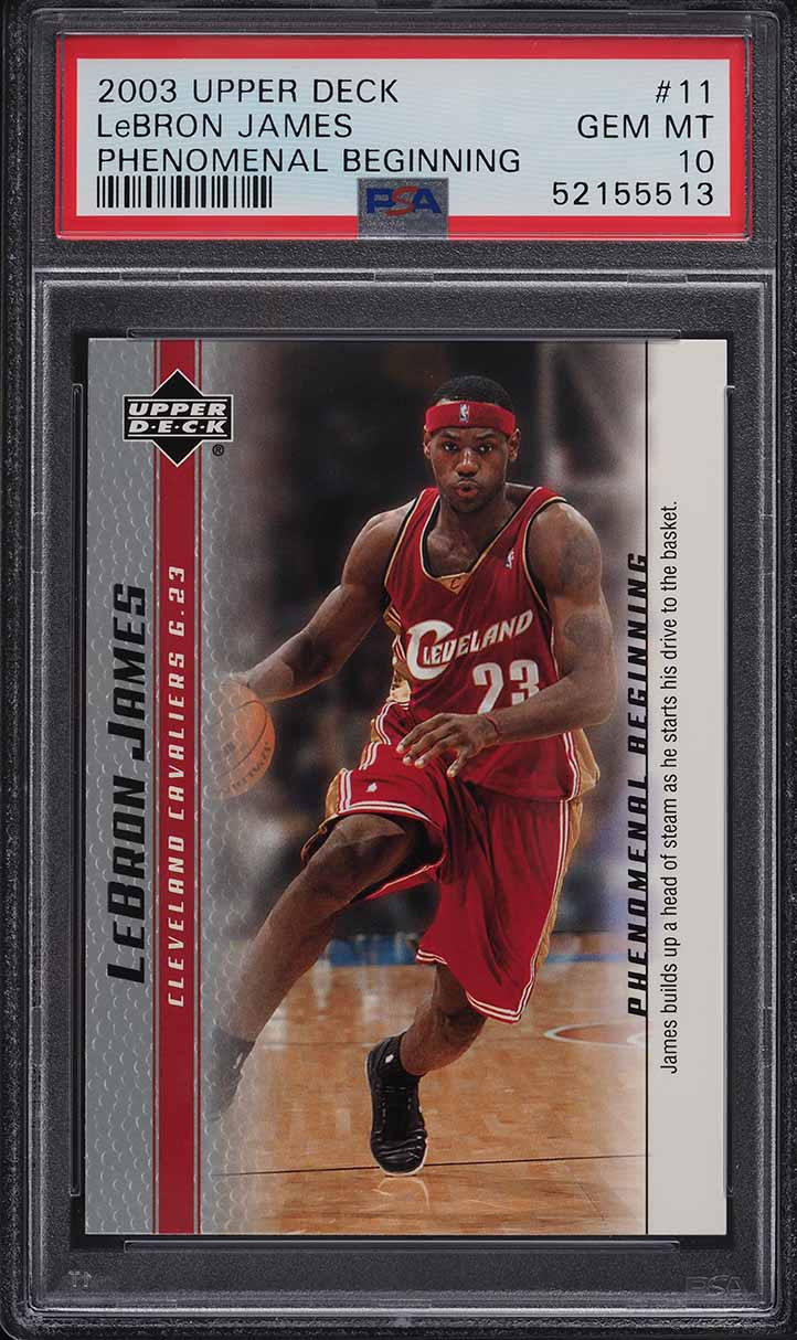 2003 UPPER DECK PHENOMENAL BEGINNING LEBRON JAMES ROOKIE RC #11