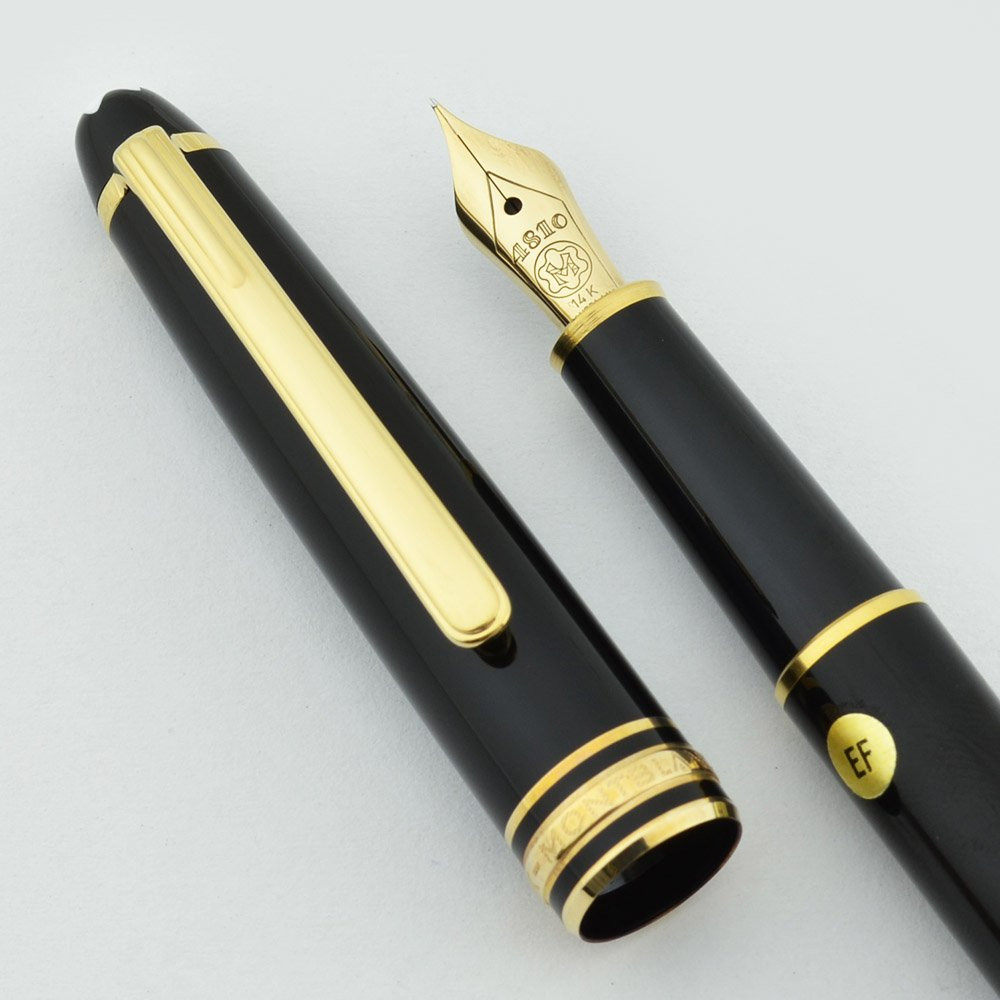 Montblanc Meisterstuck 144 - Black, Gold Trim, 14k Extra Fine Nib