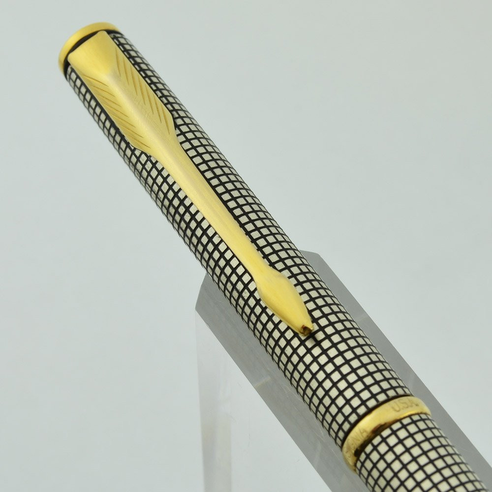 Parker Insignia Ballpoint - Cisele Sterling, Gold Trim (Mint