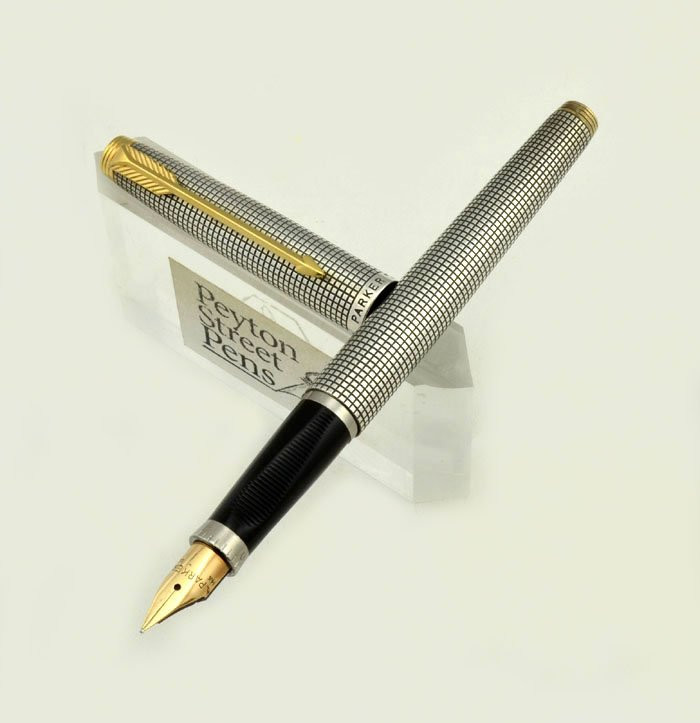 Parker 75 Sterling Fountain Pen - Rare First Year, Flat Tassie