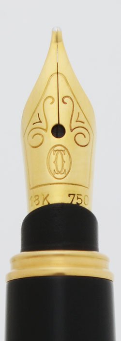 Cartier Diabolo Fountain Pen - Mini Size, Black Composite w Gold