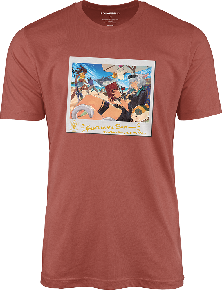 FINAL FANTASY XIV T-shirt - FUN IN THE SUN Clay | SQUARE ENIX Store