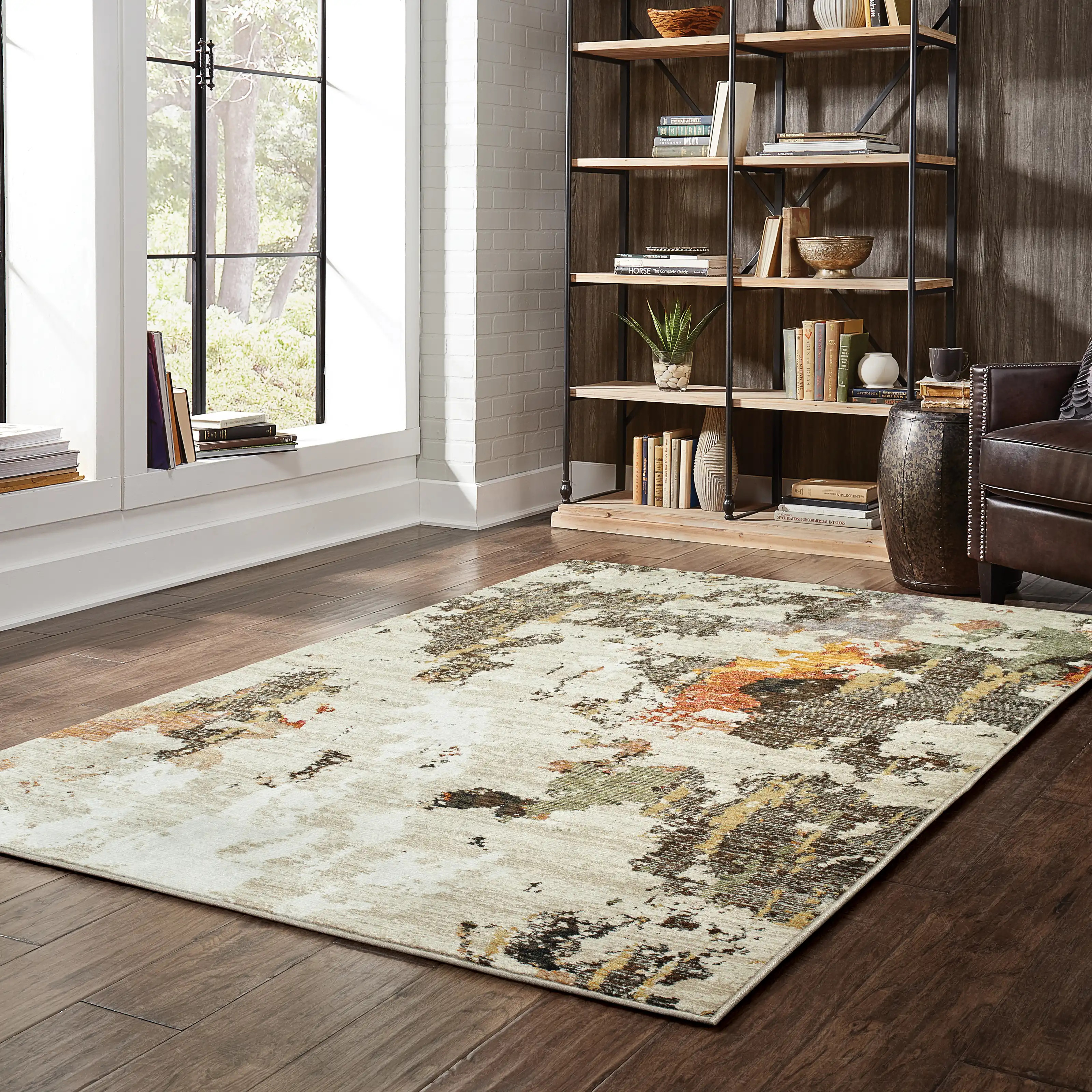 Oriental Weavers Evolution 7770J Beige/ Charcoal Area Rug - Carpet
