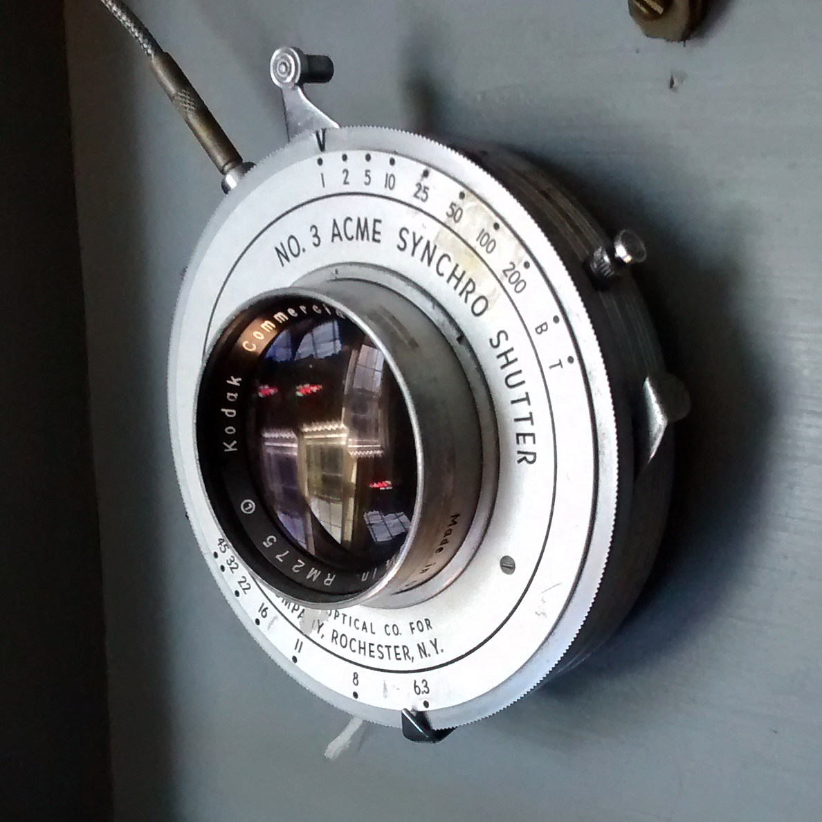 Kodak 8-1/2 Inch f/6.3 Commercial Ektar Lens in No. 3 Ilex Acme