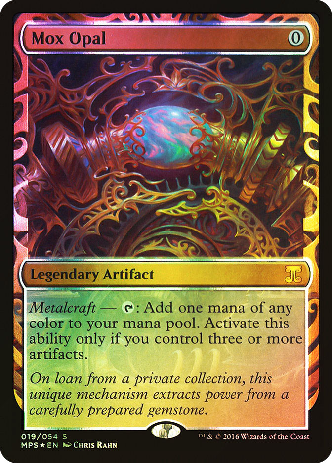 MTG オパールのモックス ダブルマスターズ 拡張アート foil Mox Opal