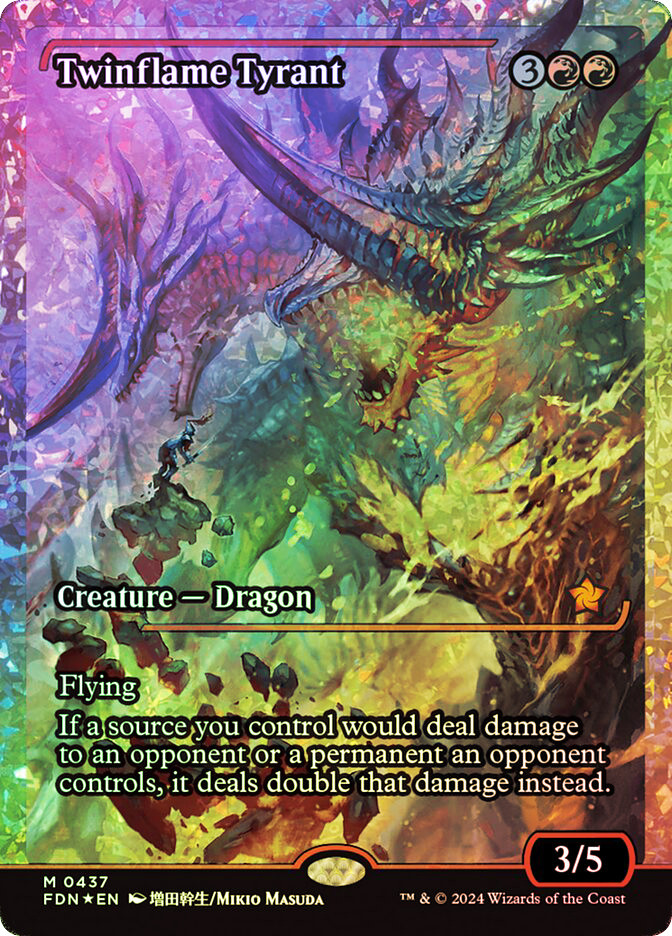 フラクチャー・Foil ショーケース双炎の暴君/Twinflame Tyrant 英