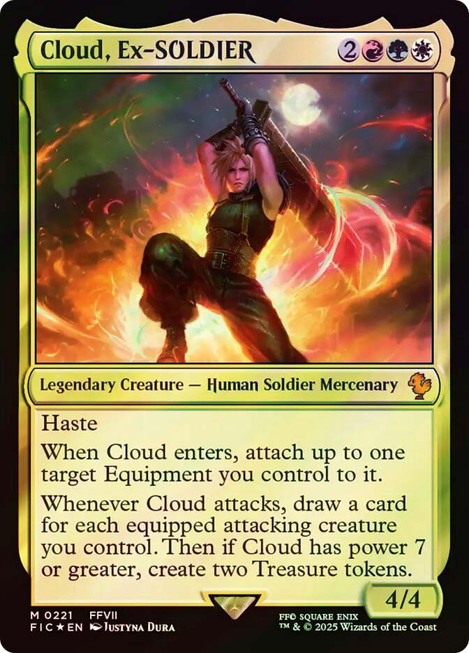 元ソルジャー・クラウド 日本語 ボーダーレス foil 拡張アート foil 元