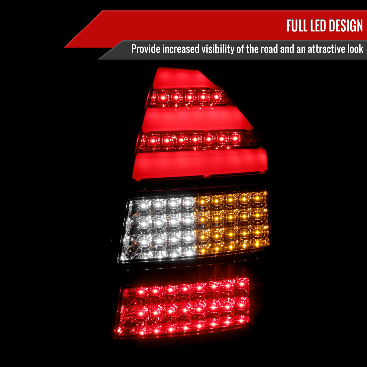 2005-2007 Chrysler 300C LED Tail Lights (Matte Black Housing/Clear