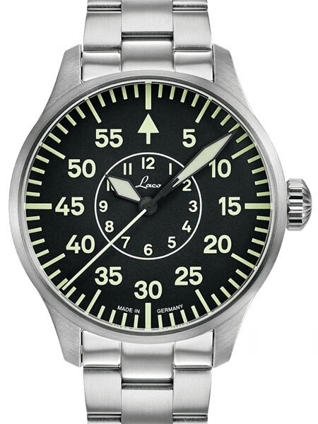 Laco Faro Type-B Dial Automatic Pilot Watch, Stainless Steel
