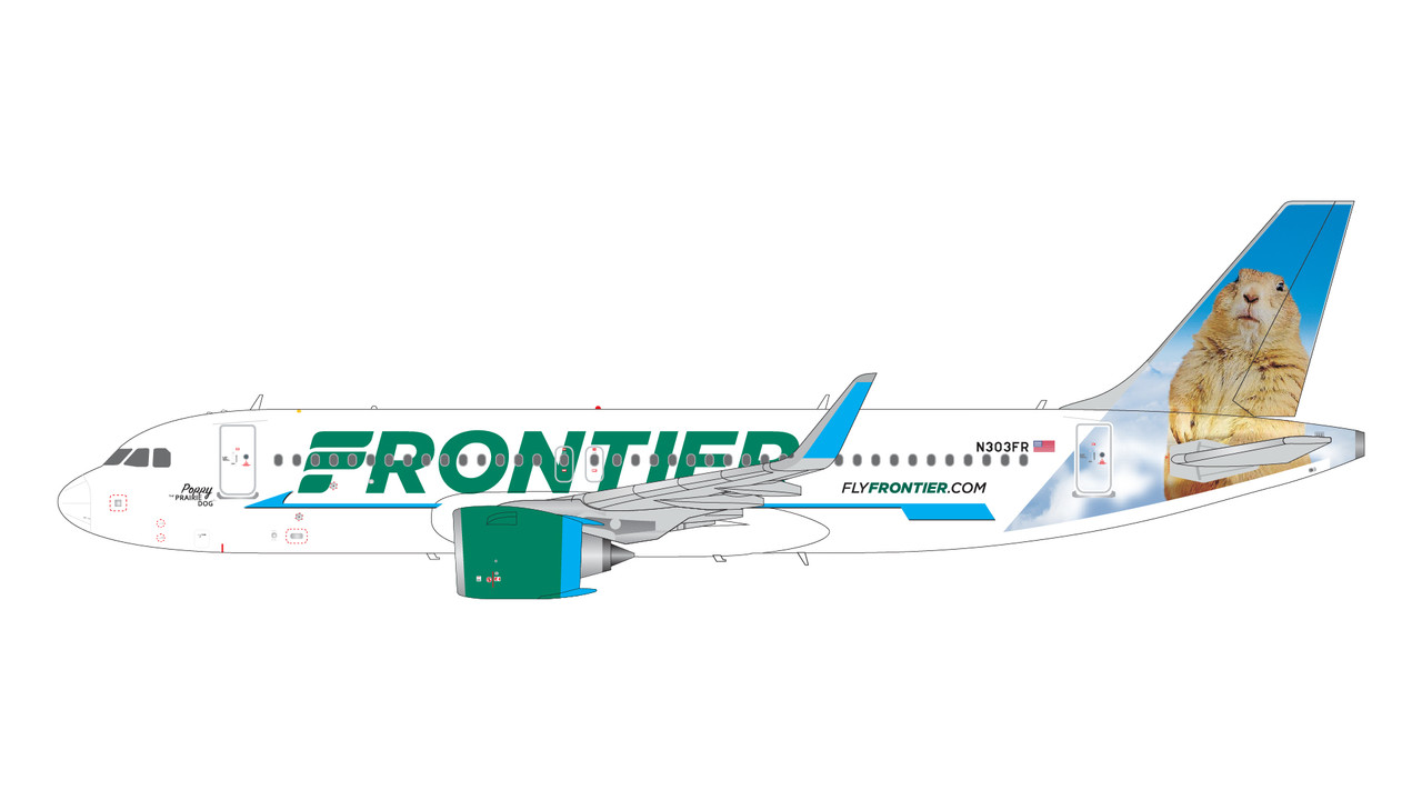 Frontier Airlines A320neo N303FR “Poppy the Prairie Dog” G2FFT1142