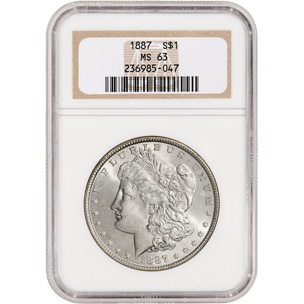 1887 US Morgan Silver Dollar $1 - NGC MS63 [MORGAN-87-N-MS63-OSH