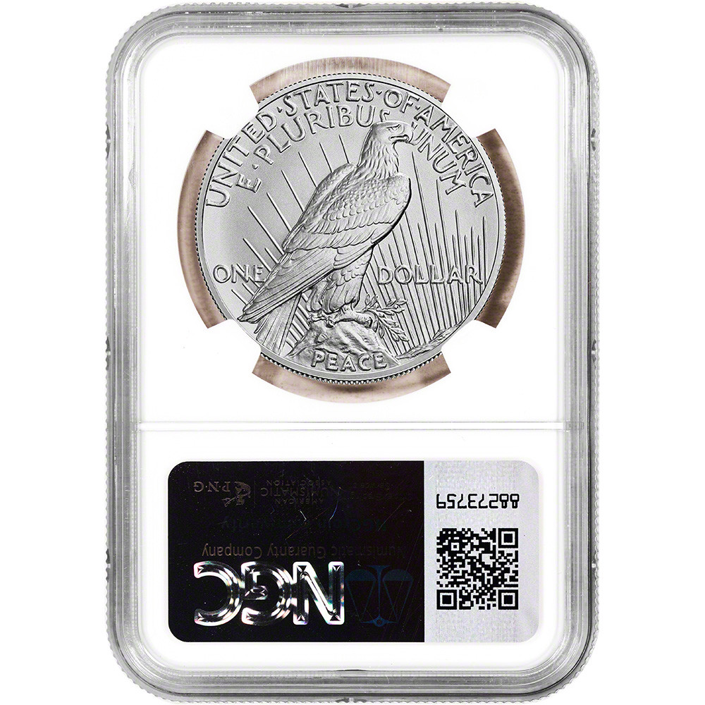 アメリカ2023年ピース1ドル銀貨 NGC MS70 2023 US Peace Silver Dollar