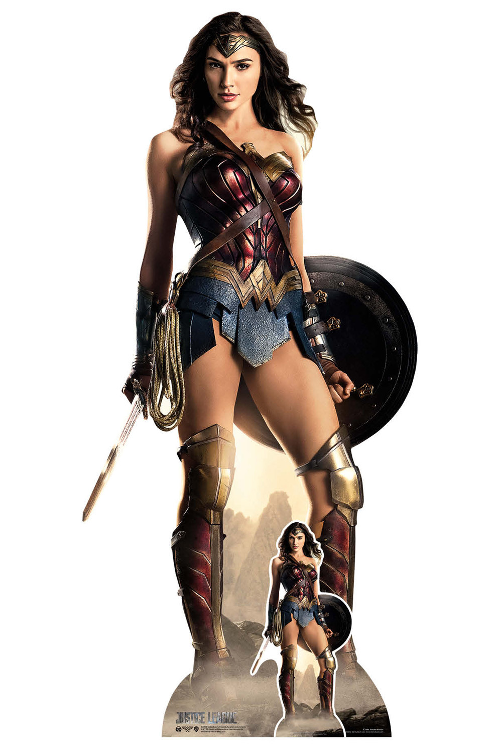 ワンダーウーマン ジャスティス リーグ シールド 等身大段ボールカット
