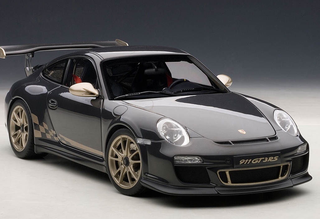1/18 AUTOART PORSCHE 911(997) GT3 RS 3.8 (GREY BLACK W/ WHITE GOLD