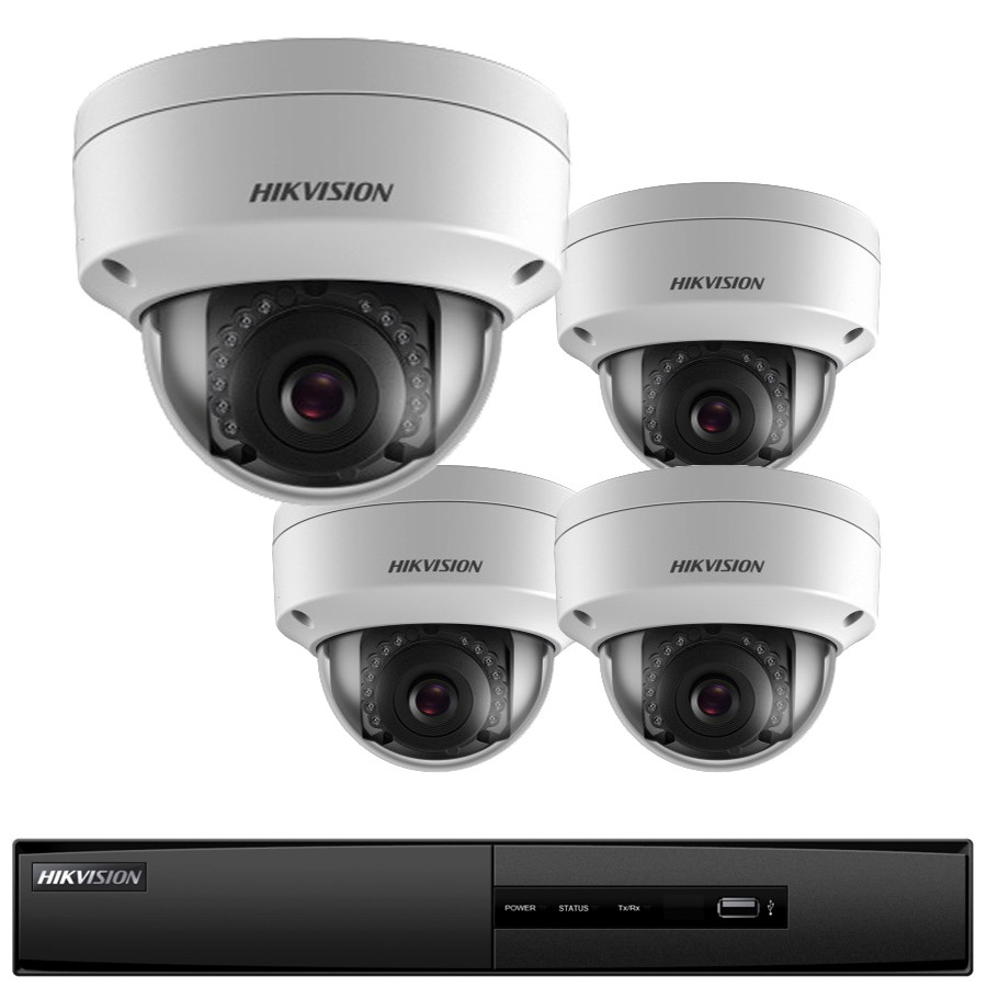 Hikvision I7604N1TA 4 Camera Outdoor Dome IP System