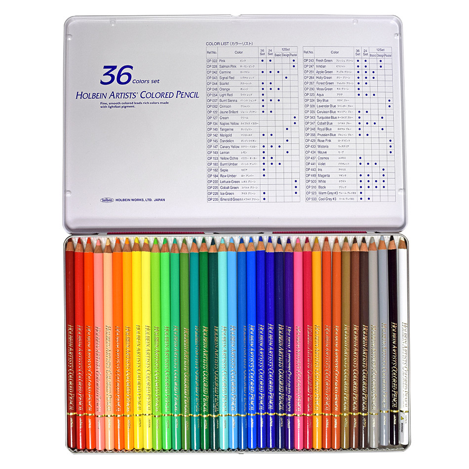 Holbein Artists' Colored Pencil Set of 36 | Marker Supply