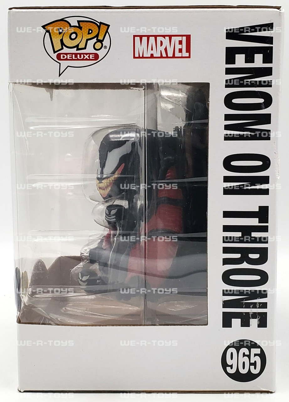 Marvel Funko Pop Deluxe Venom On Throne Exclusive GITD Bobblehead