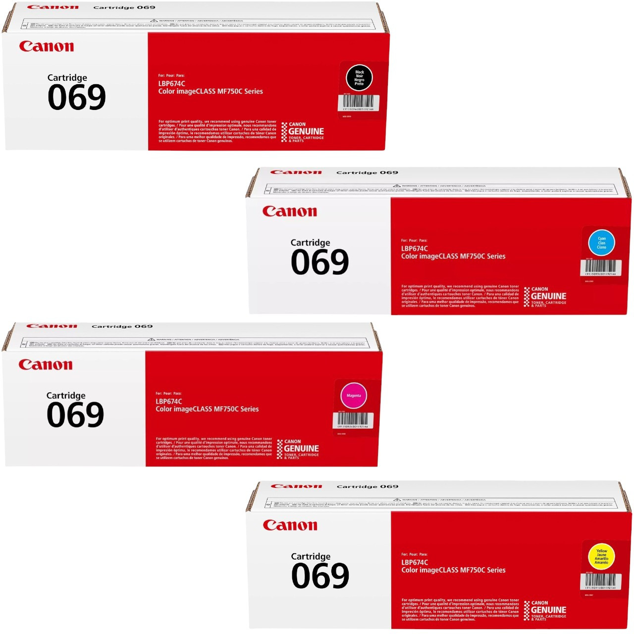 Canon 069 Set | 4-Pack Original Toner Combo | All Colors - Toner Buzz