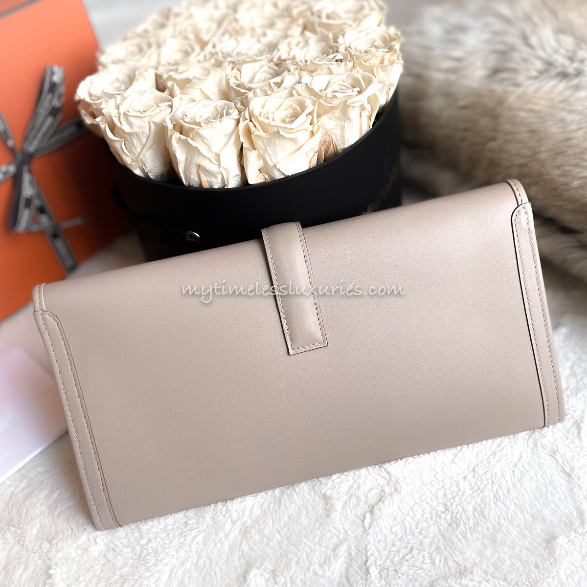 HERMES Jige Elan 29 Clutch Argile Swift - Timeless Luxuries