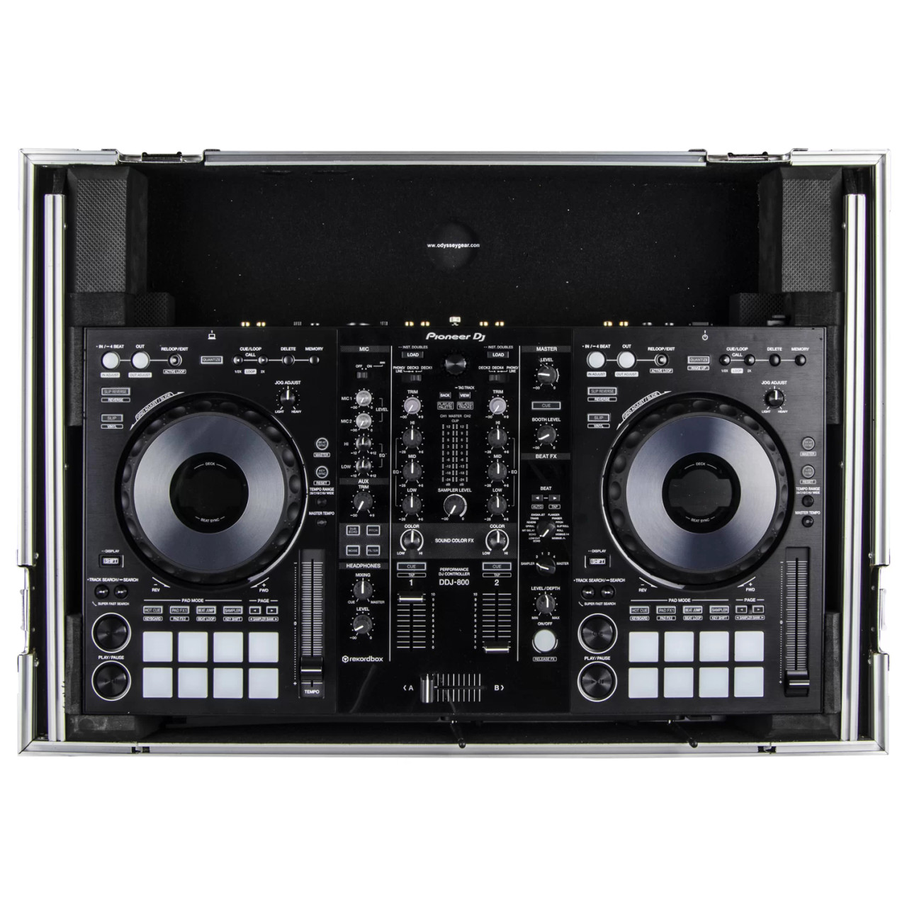 ODYSSEY Pioneer DDJ-800 / XDJ-RR Flight Case with Bottom 1U Rack