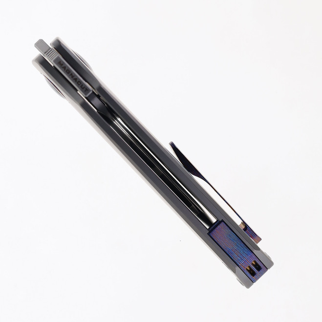 Maxace Knives Manticore Pocket Knife Titanium Handle Magnacut