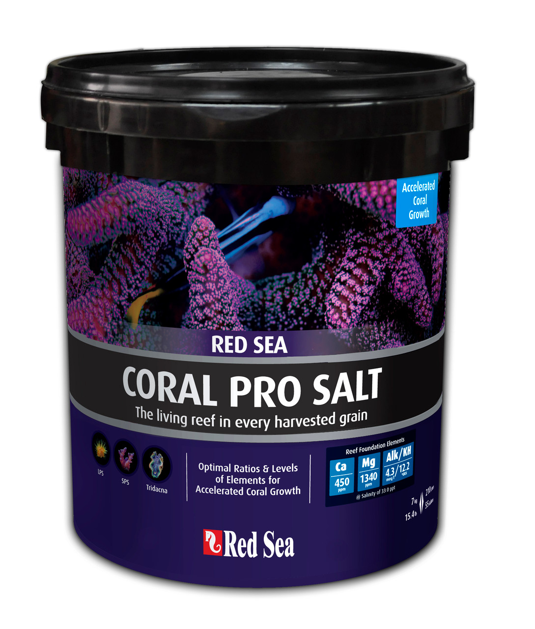 Small Bucket Coral Pro Sea Salt Mix (Makes 55 Gallons) - Red Sea