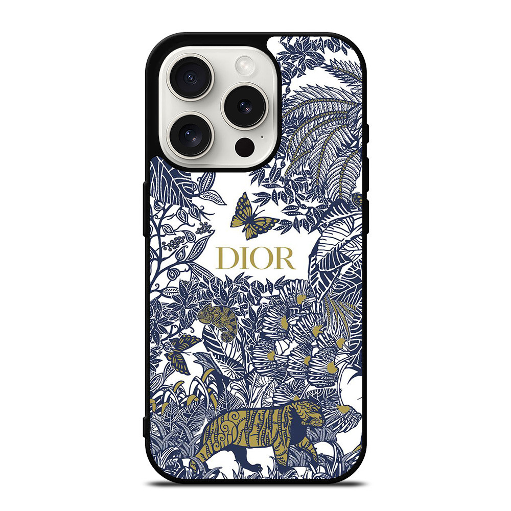 DIOR FLORAL BLUE iPhone 15 Pro Case Cover
