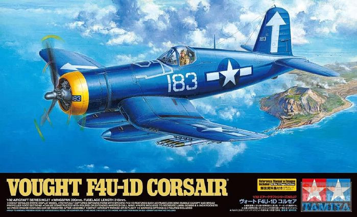 TAM60327 1:32 Tamiya Vought F4U-1D Corsair - Sprue Brothers Models LLC