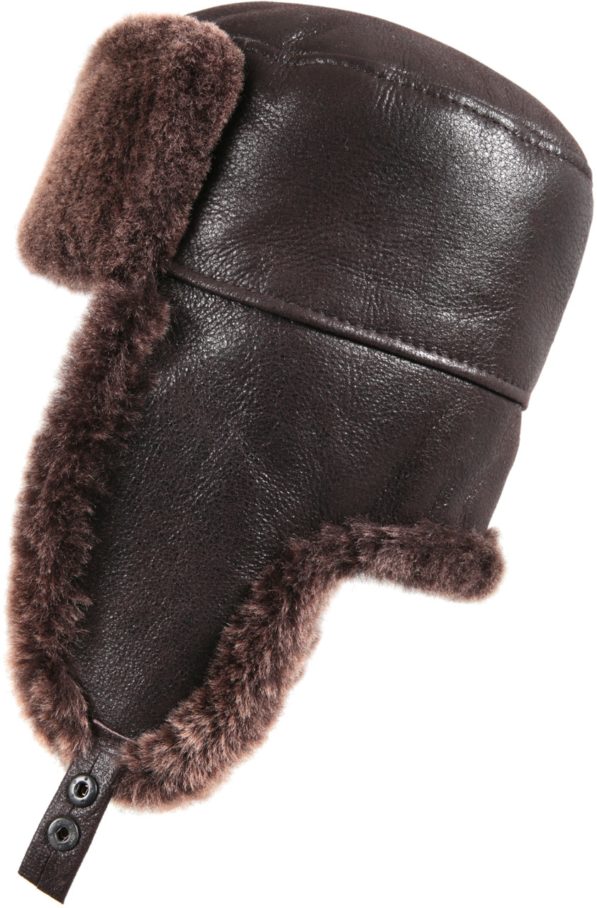 Shearling Sheepskin Russian Ushanka Winter Fur Hat in 10 colors