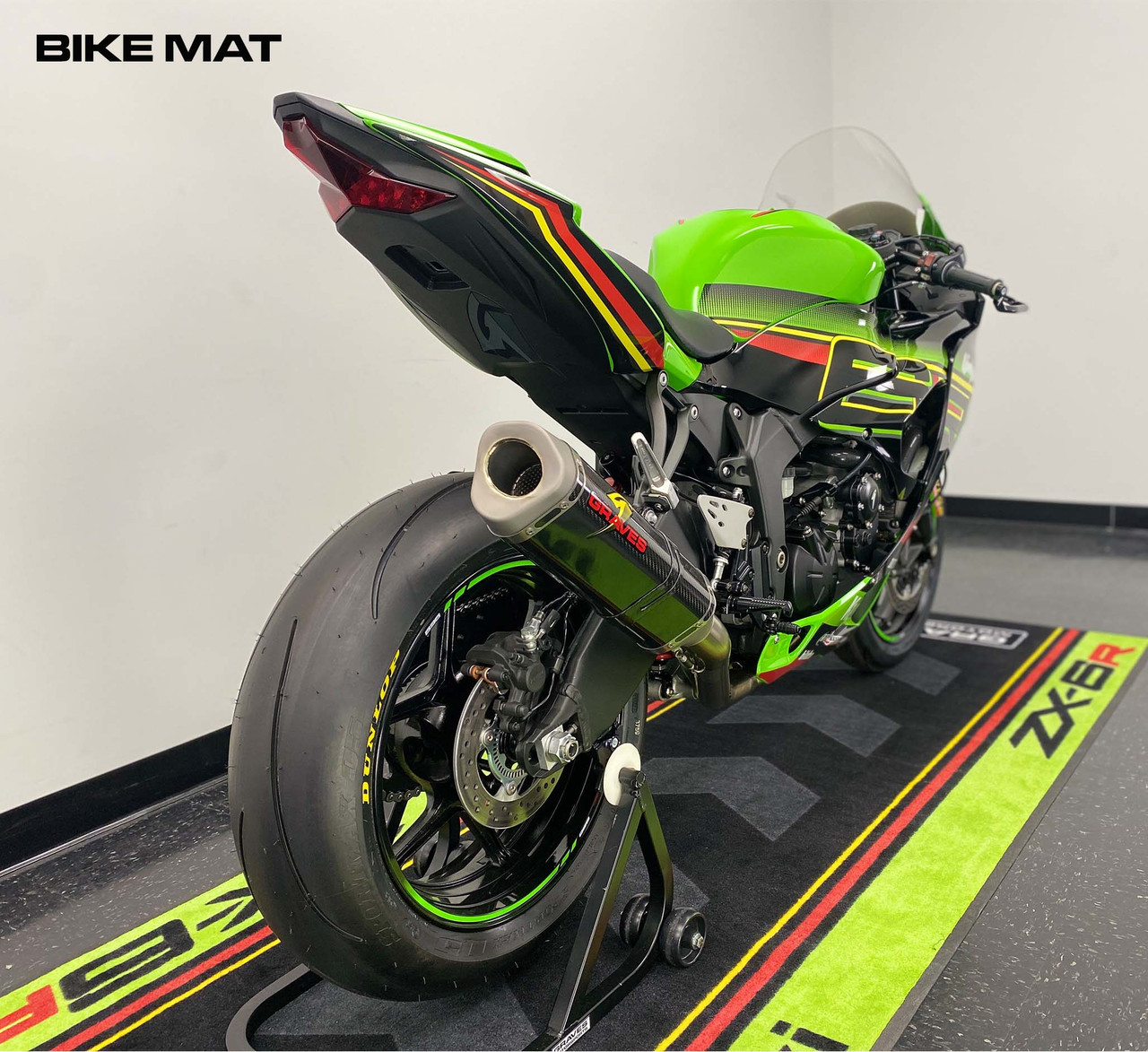 Graves Kawasaki ZX-6R Bike Mat - Green