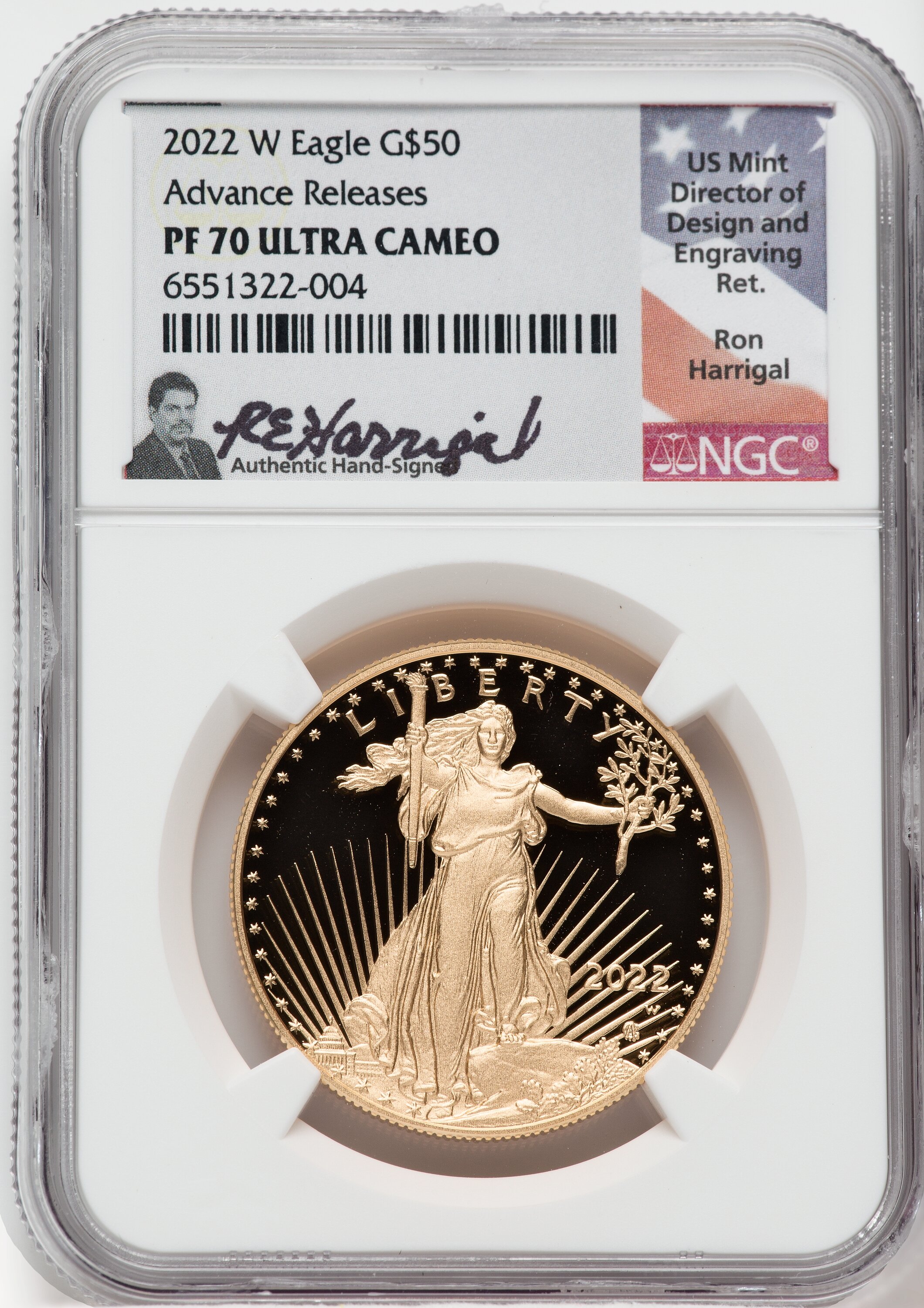 2022 W $50 American Gold Eagle Advanced Release NGC PF70 | LCR Coin