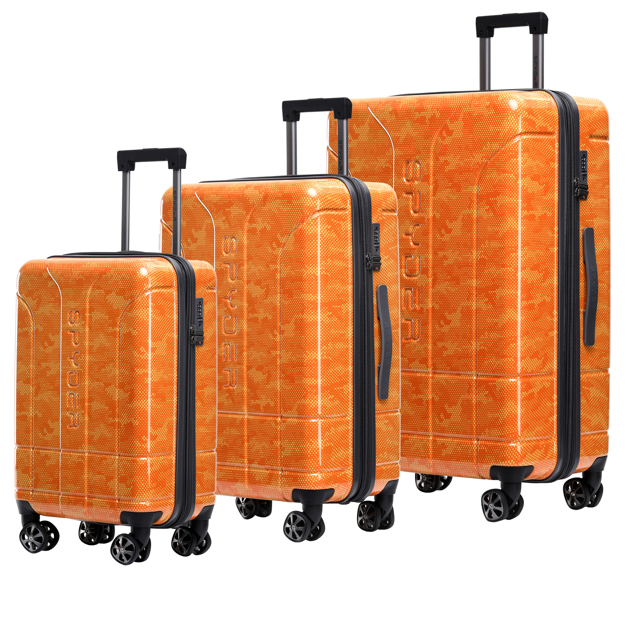 Orange Spyder Matrix 3 Piece Set Expandable Hardside Upright