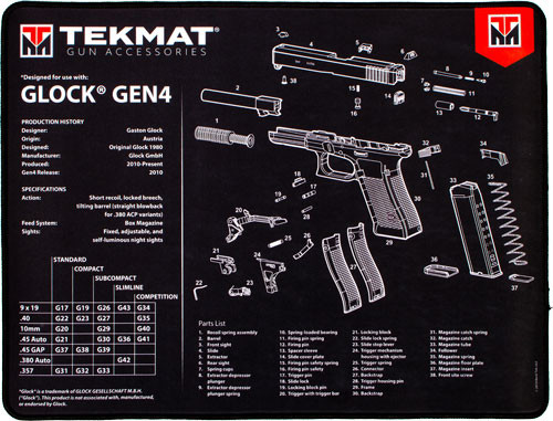 Buy TekMat Glock Gen4 Parts Diagram 15