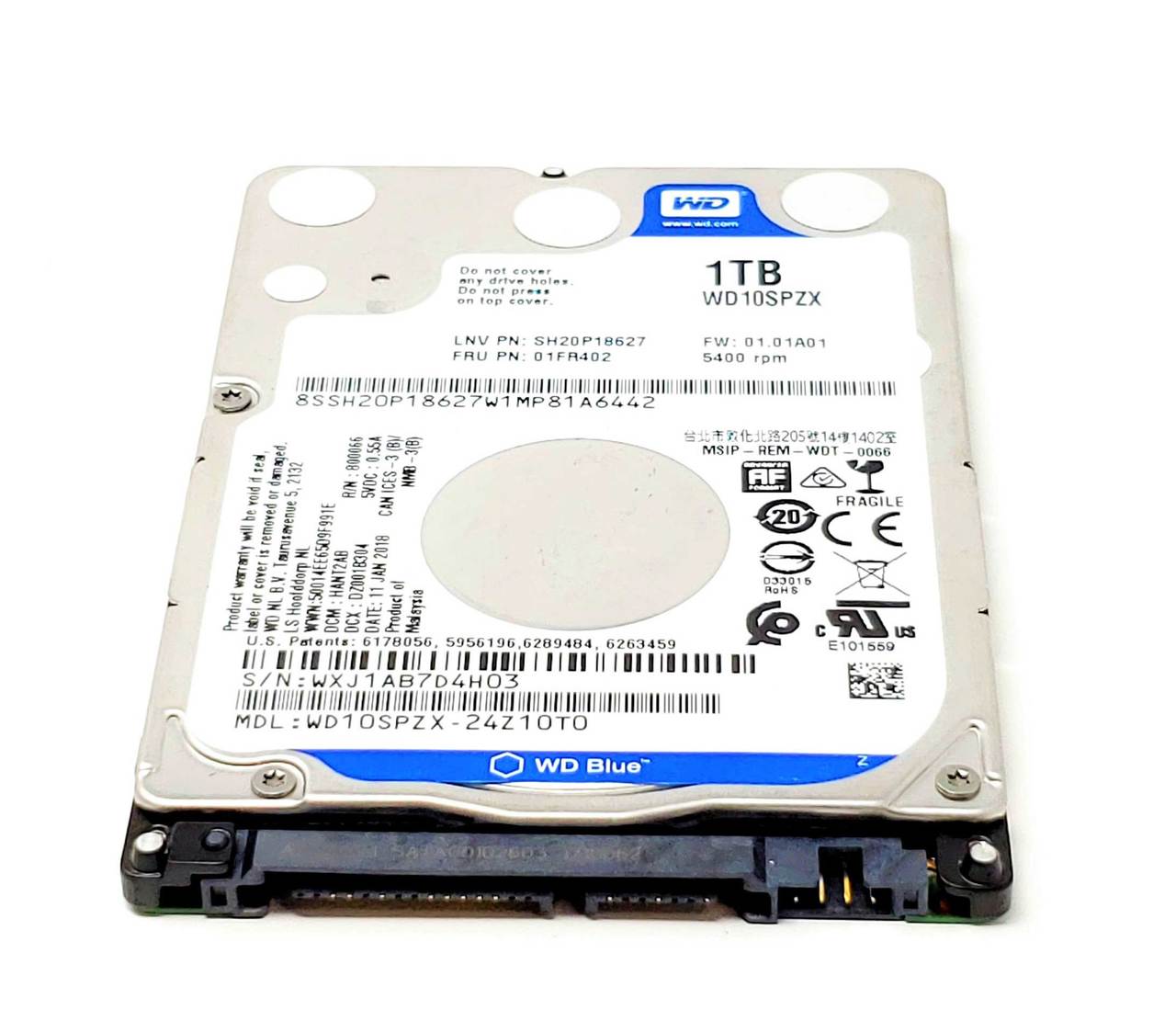 Western Digital WD10SPZX-00Z10T0 - 1TB 5.4K RPM SATA 7mm 2.5